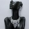 Sparkly Rhinestone Tassel Necklace & Earrings Set for Women - Elegant, Trendy, Versatile