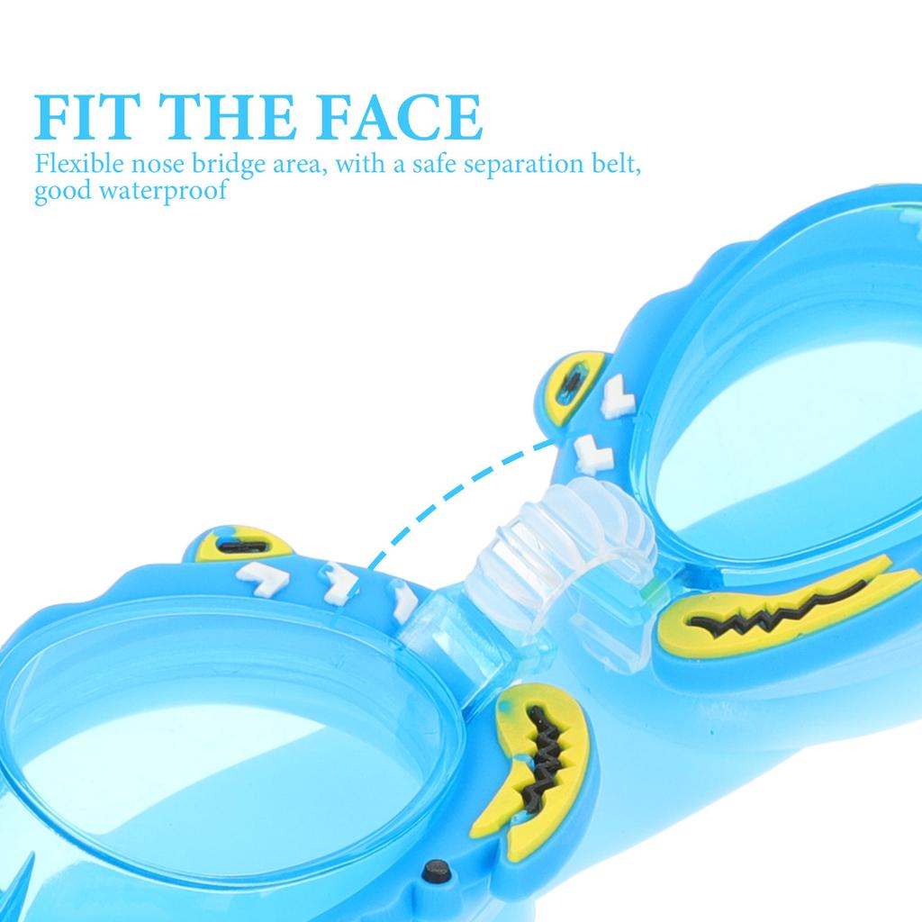 Women Swim Goggles Cartoon Children's Swimming Eye Glasses Silicone Nose Plugs for Kids