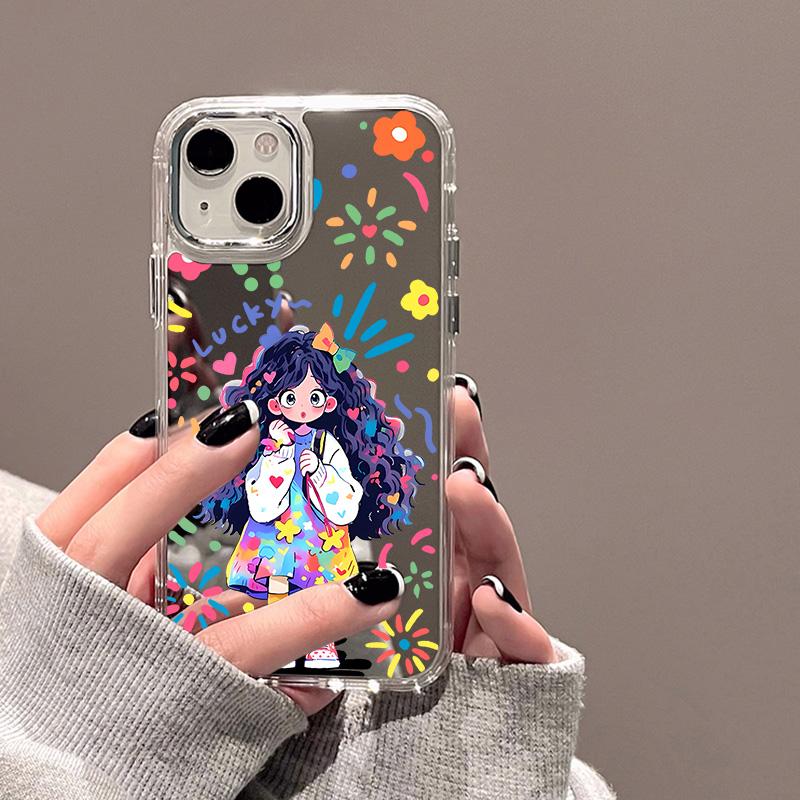 Etui na telefony komórkowe iPhone 11 13 XR 15 Pro Max 12 14 Pro Max Etui iPhone 16 XS Max Lustrzane etui ochronne Lustro Wykwintna kreskówka Wodoodporna