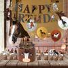 12inch Horse Happy Birthday Banner Latex Western Cowboy Pony Birthday Party Decoration  Boys