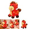 Horse Year Mascot Plush Toy With Flower Embroidery Design For Lunar New Year Gifts And Celebrations