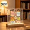 Wooden Base Table Ornament Motivational Mental Health Desktop Decoration, Acrylic Sign with Stand, Inspirational Desk Office Decor, for Therapy