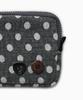 Oheshio Button Point Coin Wallet, Charcoal Dot