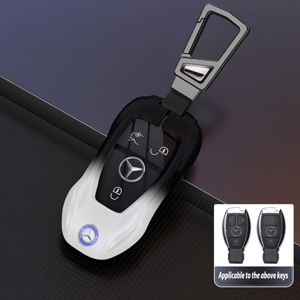 Fashion Ziny Alloy Car Key Case Cover Shell for Mercedes Benz AMG A B C E S Class W204 W205 W210 W212 W213 W176 W463 GLC GLB GLE