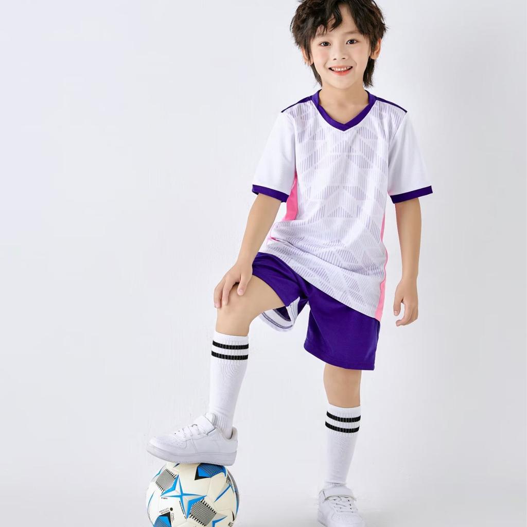 Factory direct sales of children's adult football clothes, short-sleeved sets, primary school students' sports  training  cross-border special supply