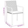 5 Piece Outdoor Dining Set with Cushions Poly Rattan and Steel