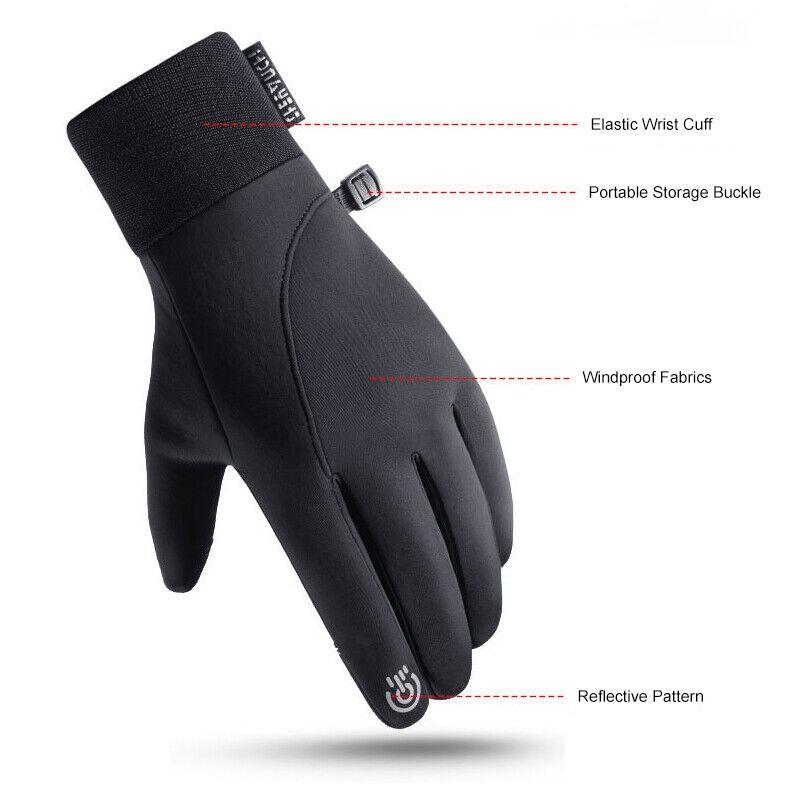 Mănuși de iarnă pentru bărbați, femei, cu ecran tactil termic, căptușeală softshell mănuși