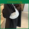 Trendy 2023 Crescent Shoulder Bag For Women In Black White Pink Blue Coffee