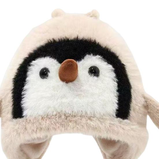Kids Hat Penguin Design Ear Protection Knit Hat Autumn Winter Lightweight Warm Hat Outdoor