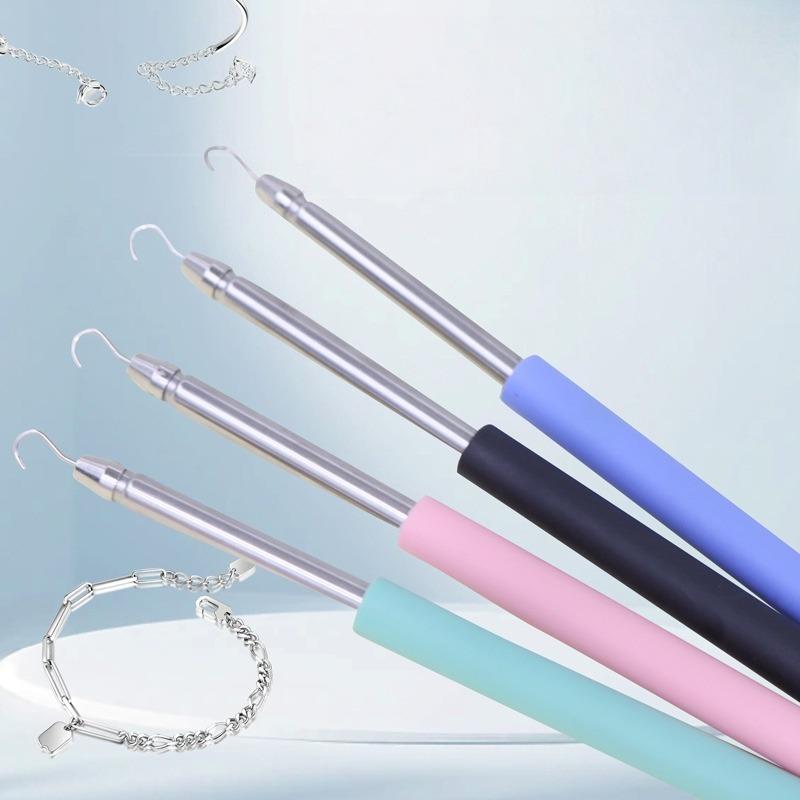 4PCS Creative Bracelet Necklace Fastener Helper Tools Anti-Slip Portable Necklace Lobster Claw Clasps Jewelry Helper