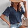 Fashion Vintage Puff Sleeve V-neck Shirt Women 2026 Summer White Blouse Woman Casual Short Sleeve Ladies Tops Blusas Mujer 27122