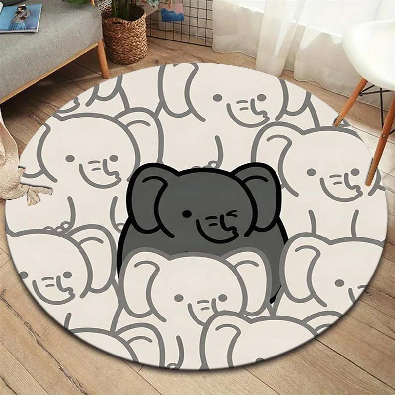

1Pc Elephant Print Flannel Blanket, High quality Comfortable for All Seasons, Home Decor, Warmth and Comfort, Perfect for Christmas Gifts 80cmx80cm