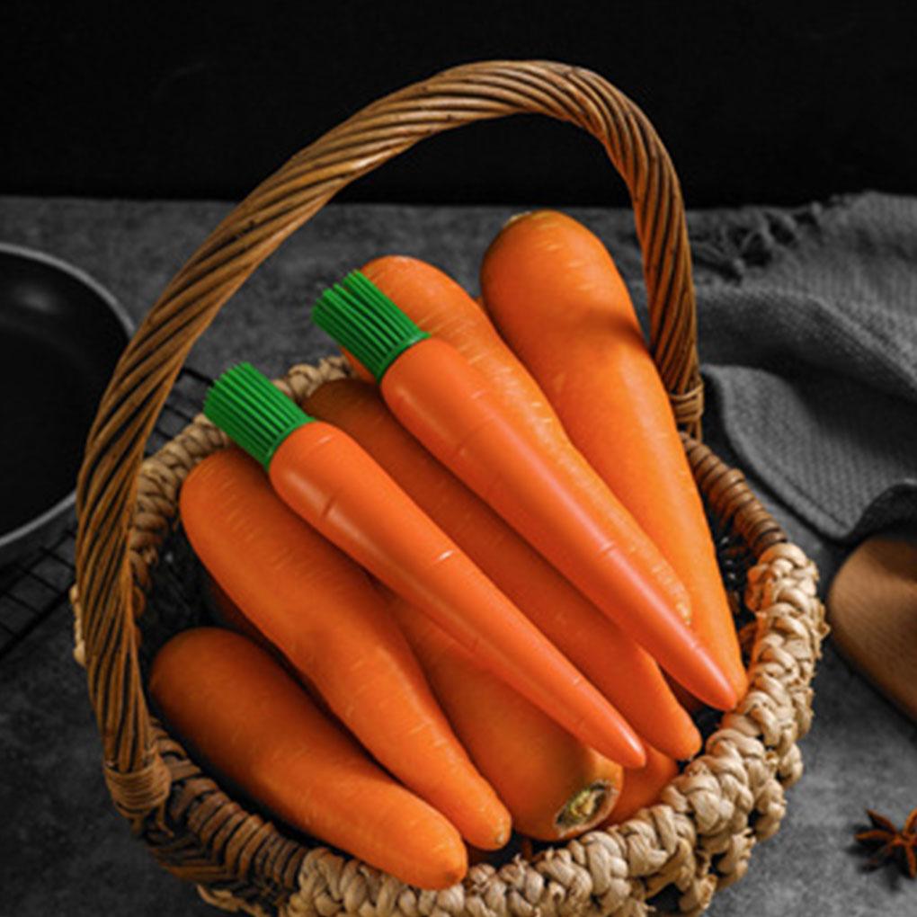 Silicone BBQ Oil Brush Creative Carrot Shape Barbeque Brush For Safe And Durable Cooking