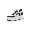 Inner height increase little white shoes women's 2025 autumn new 8CM muffin thick-soled small casual board shoes leather single shoes