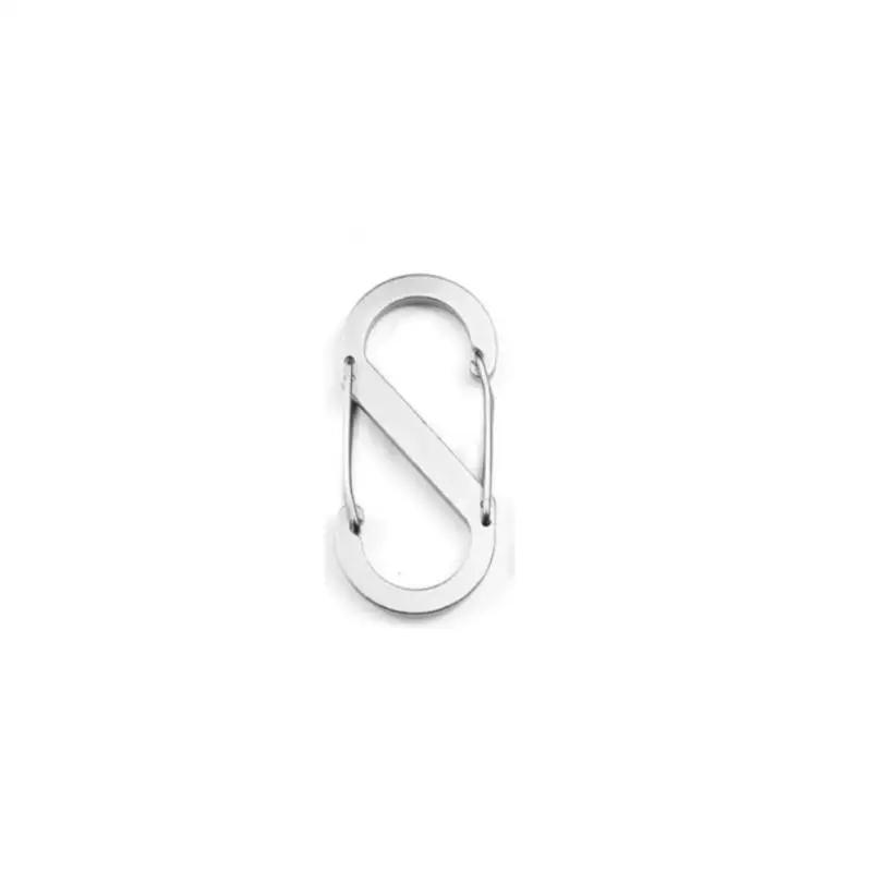 1pc S Type Carabiner With Lock Backpack Buckle Aluminum Alloy Outdoor Camping Small-sized S-shaped Climbing Buckle S-shaped