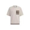 Originals Trefoil IM SS Cotton Crew Neck Sports Tee Men Tops Collegiate-Silver-Grey HE6617