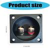 Silver Coppers Speaker Terminals Connectors Square Box with 2 Banana Gildeds Subwoofer Stereoes Plug Spring Cup Connection