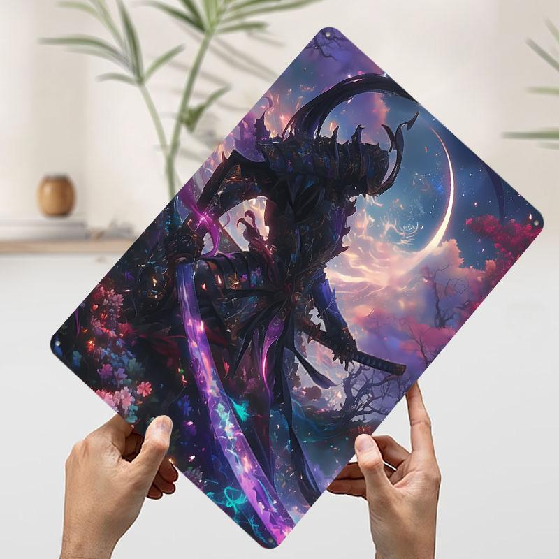 

Samurai Warrior in a Fantasy World Tinplate Poster Customized Wall Art Vintage Retro Metal Signs for Home Decoration Luxury Room 20x30cm（7.8x11.8inch）