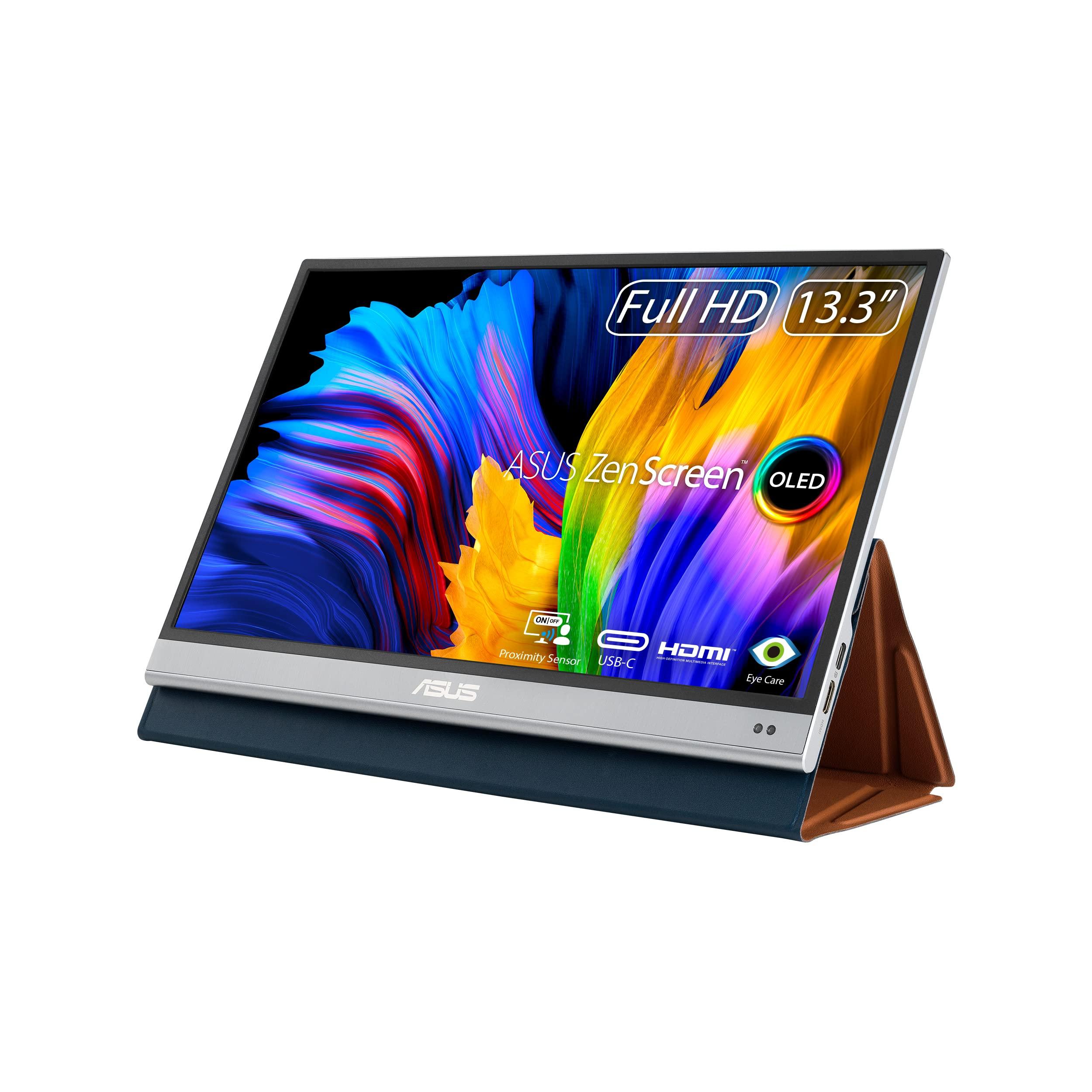 

ASUS Mobile Monitor Mobile Display ZenScreen OLED MQ13AH Organic EL Speed Panel/13.3 inch/Full HD/DCI-P3 100%/Response 1ms/USB-C/Delta срібний