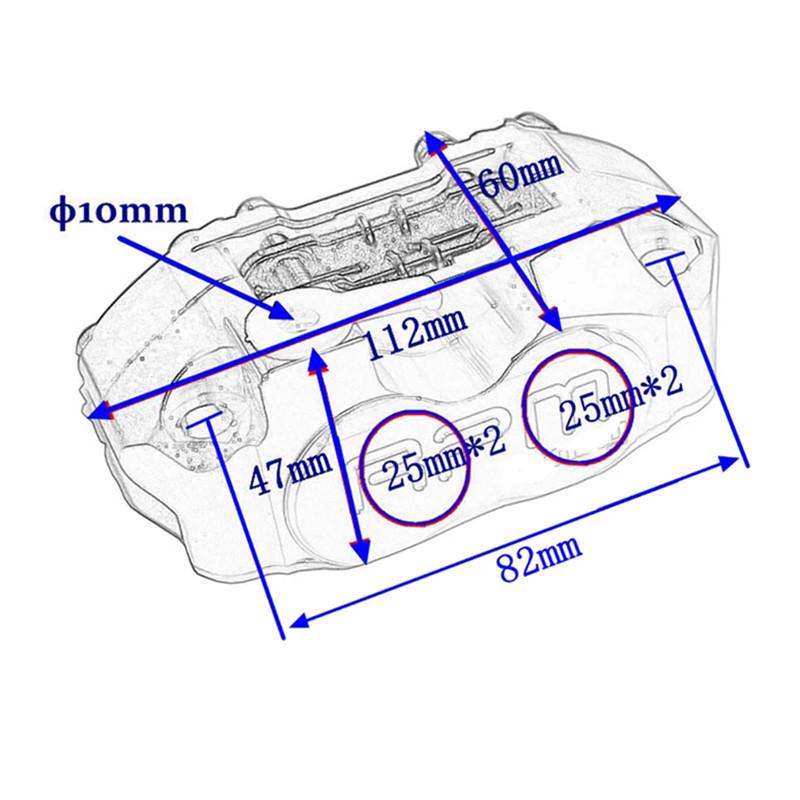 RPM Universal Motorcycle Brake Caliper+Brake Pump Adapter Bracket+200mm/220mm Disc Set For Yamaha Aerox Jog BWS MBK Nitro Stage6