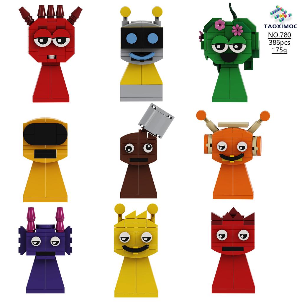 Rhythm Box game peripheral building blocks, Jellyfish Sister, Mr. Phone model dolls