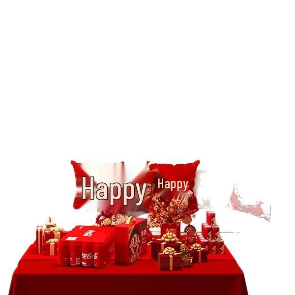 Wedding Room Decor Set: Sofa Wall, Bedroom Bedside, Bride & Groom Double Happiness Board