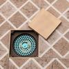 JIENI Dreno de Chão Quadrado 4 Polegadas Preto Fosco para Água de Banho Inserção de Azulejo Metal de Aço Inoxidável Polido Moderno para Casa Hotel