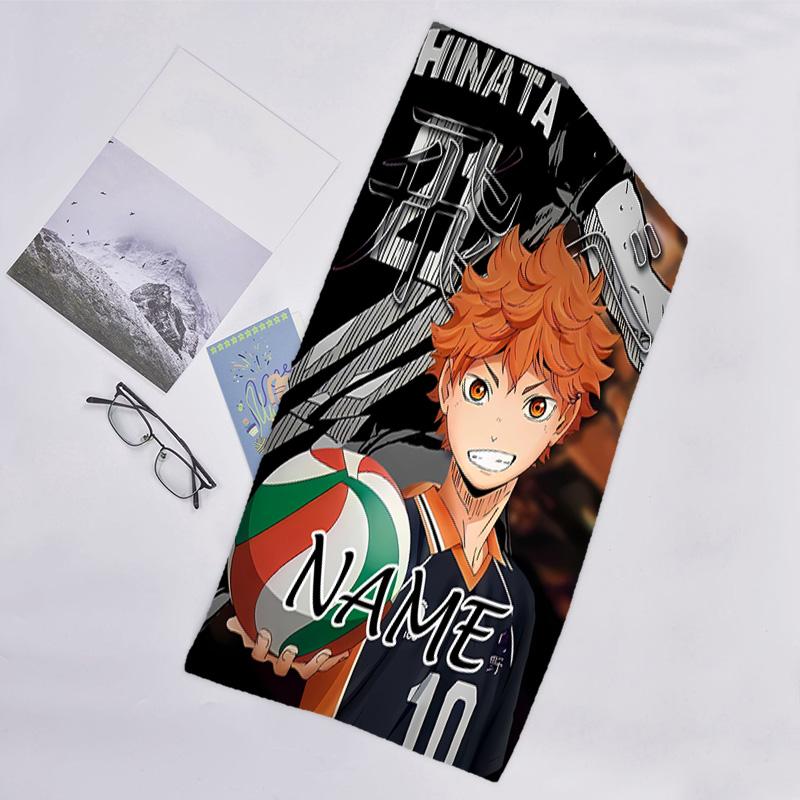 1pc Haikyuu4 Beach Towel with Custom Name, Beach/Swimming/Bath/Picnic/Camping Towel, Suitable for Seaside Beaches