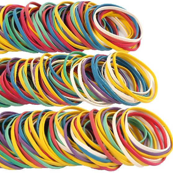 Rubber Bands 250pcs size #33 rubber band size 33 colors Elastic Band rubber Bands Blue green purple yellow white red for Office School Home Strong