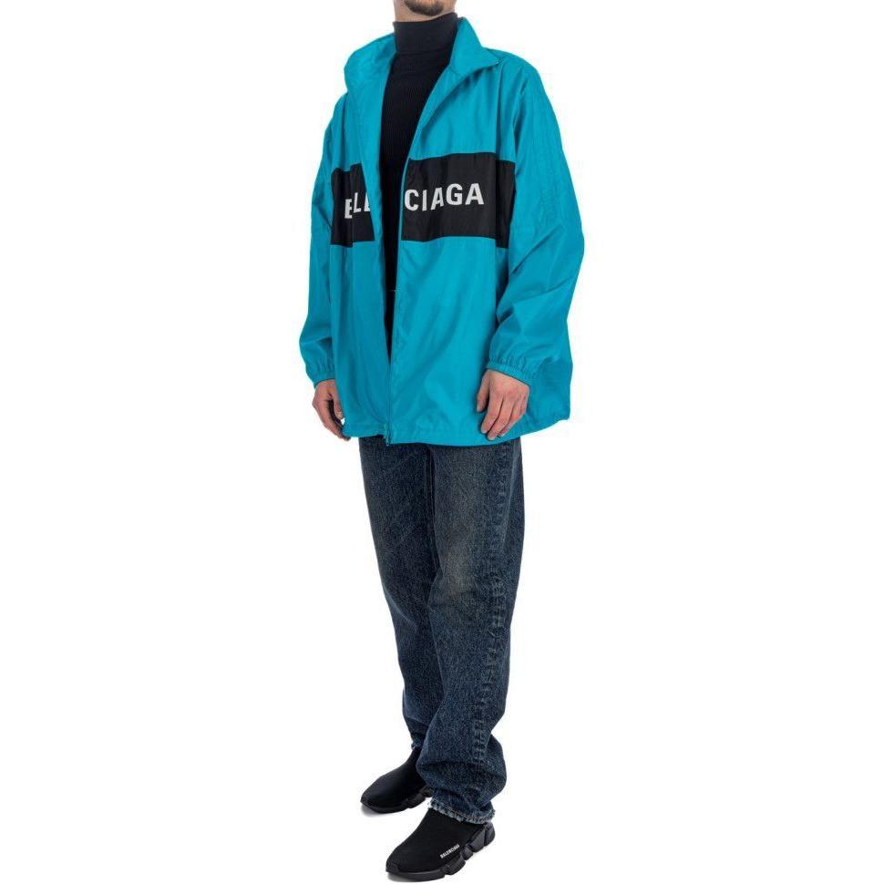 Balenciaga Logo Printed High Neck Jacket 725302TNO194600