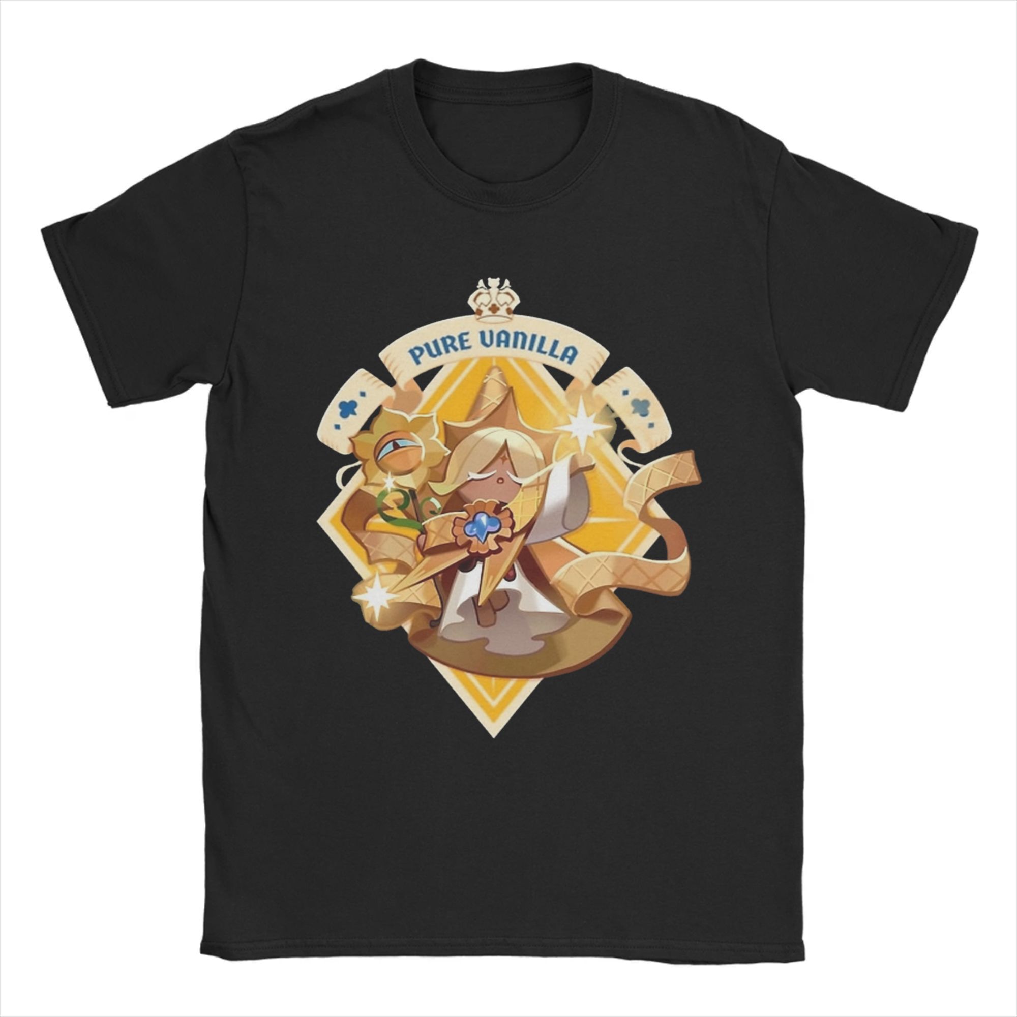 

Мужские Женские футболки цвета темного какао Cookie Run Kingdom Хлопковая одежда Винтажная футболка с коротким рукавом и круглым вырезом Футболка больших размеров S