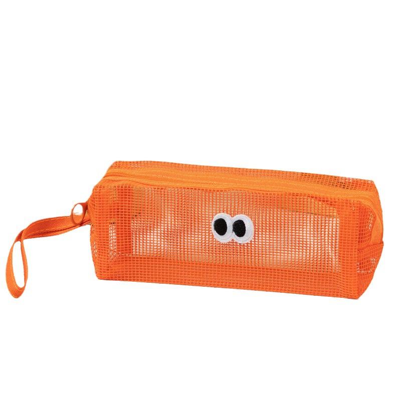 Bean Bean Cute Korean Style Large Capacity Mesh Pencil Case – Portable and Simple for Students