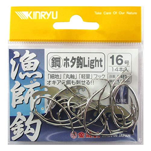 Kinryu Steel Hota Hook Light White No. 16 12 Pieces No. 16
