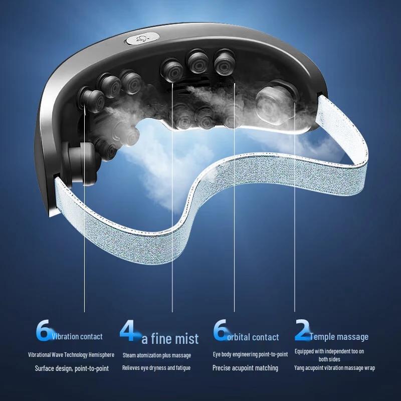 AUX Hot Compress Eye Massager with Steam & Temple Massage