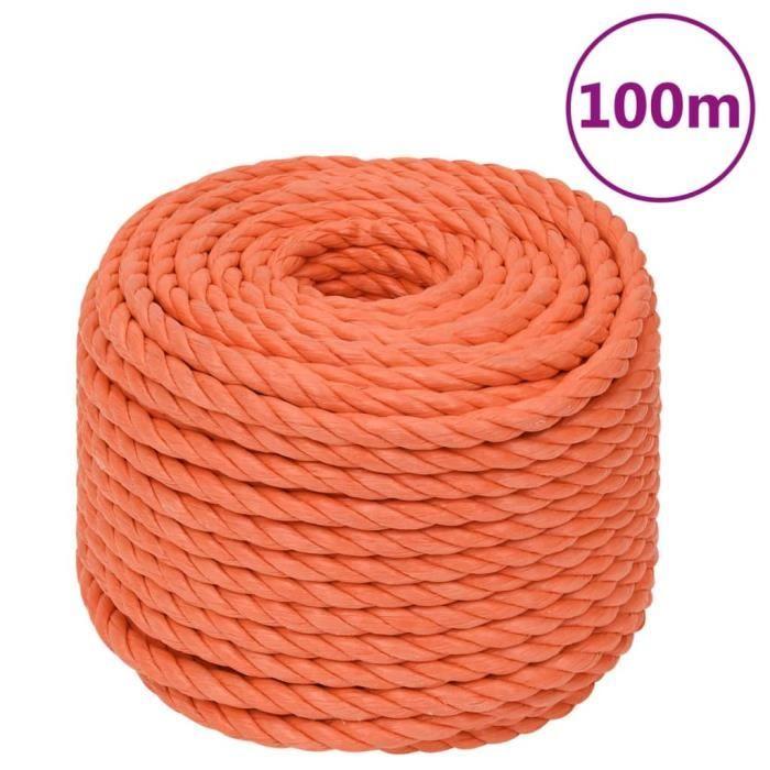 152956 vidaXL Corde de travail Orange 24 mm 100 m Polypropylène