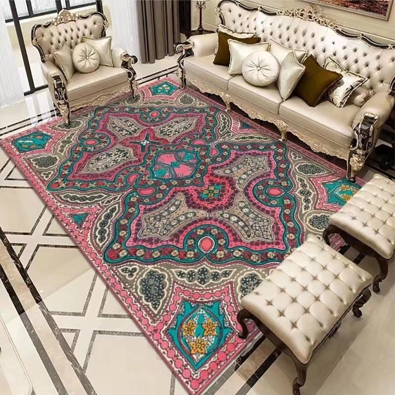 Retro Europe Persia Türkiye Carpet Living Room Sofa Bedroom Bedside Study Kitchen Entrance Door Rug Non-slip Home Decor Mat