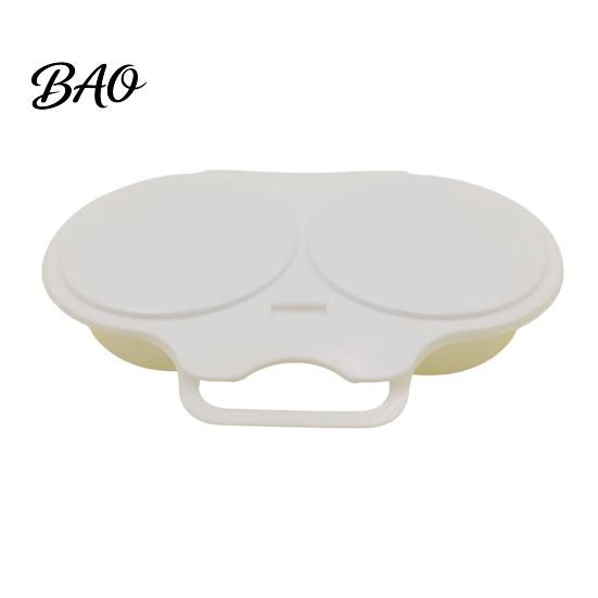 Compact Kitchenware for Home Dual Cavity Microwave Egg Cooker, Food-Grade PP Steamer Mold Poached Time Saving Breakfast Tool Fried Boiled Eggs,