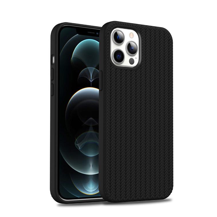 Etui na iPhone 17/15 Pro Max ze wzorem dzianinowym, Jednolity kolor, Miękkie dopasowanie do 12/11/12 Pro