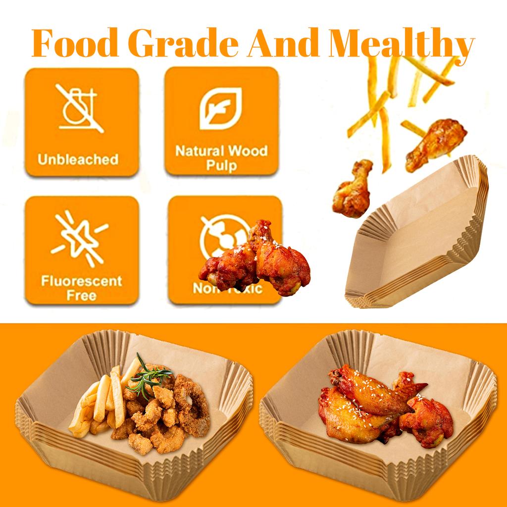 50 Pcs Non-stick Disposable Parchment Paper Oven Liners Rectangle Shape Design Baking Suppies Durable
