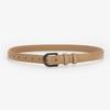 Women's Designer Versatile Black Leather Belt - Genuine High-Grade Cowhide, Unisex, Perfect for Jeans.