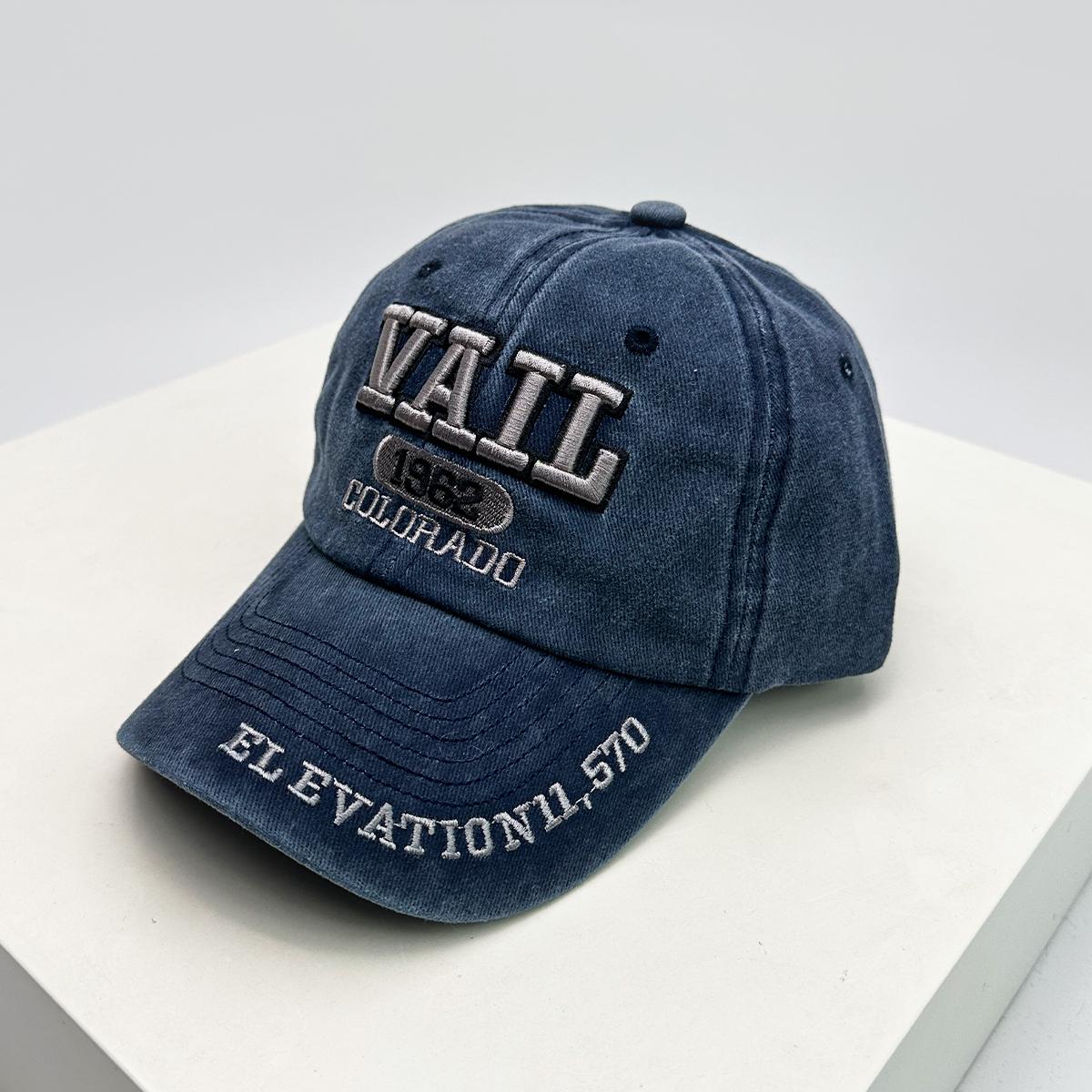 

New Unisex American Vintage Embroidered Vall Letters Baseball Hats Street Sunshade Casual Versatile Peaked Caps Fashion Personal 52-60cm