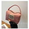 Women's Bag Corduroy Small Square Bag New Handbag Fashionable and Simple Small Bag