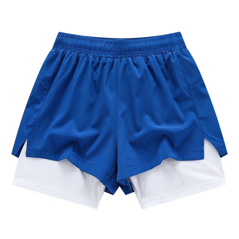 Pánské outdoorové běžecké šortky 2 v 1 Rychleschnoucí fitness trénink Dvouvrstvé tepláky Nové sportovní kalhoty na kulturistiku