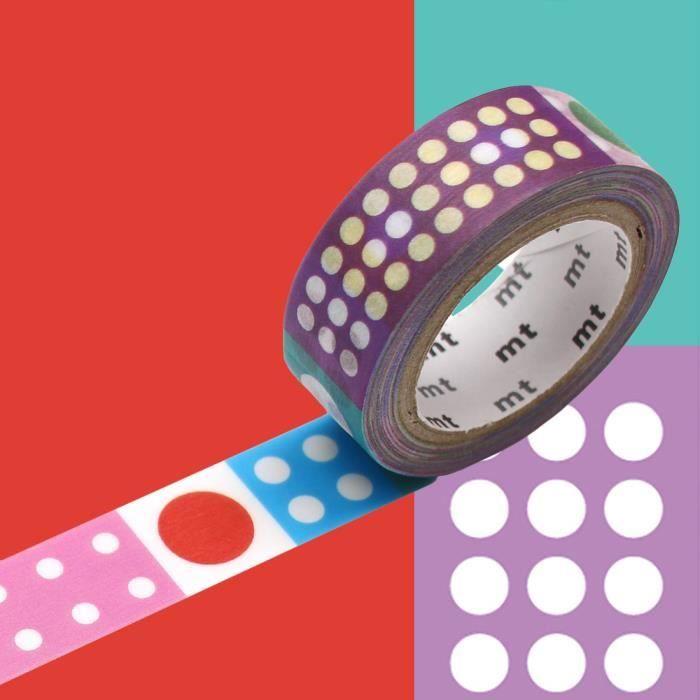Masking Tape - KAPITZA - Motif polka - Multicolore - Papier adhésif - Mixte