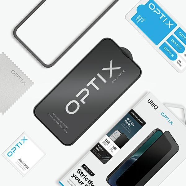 Uniq Optix Privacy iPhone 15 Plus 6.7 / 14 Pro Max 6.7 Prywatność Szkło Hartowane Z Aplikatorem