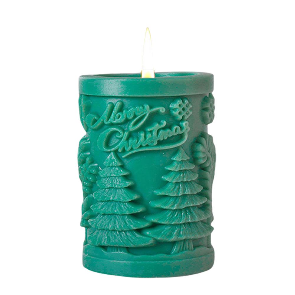 3D Weihnachtsbaum Elch Zylinder Kerzenformen Frohe Weihnachten Kerze Silikonform Seifenform DIY Weihnachten Kunsthandwerk Geschenke Heimdeko