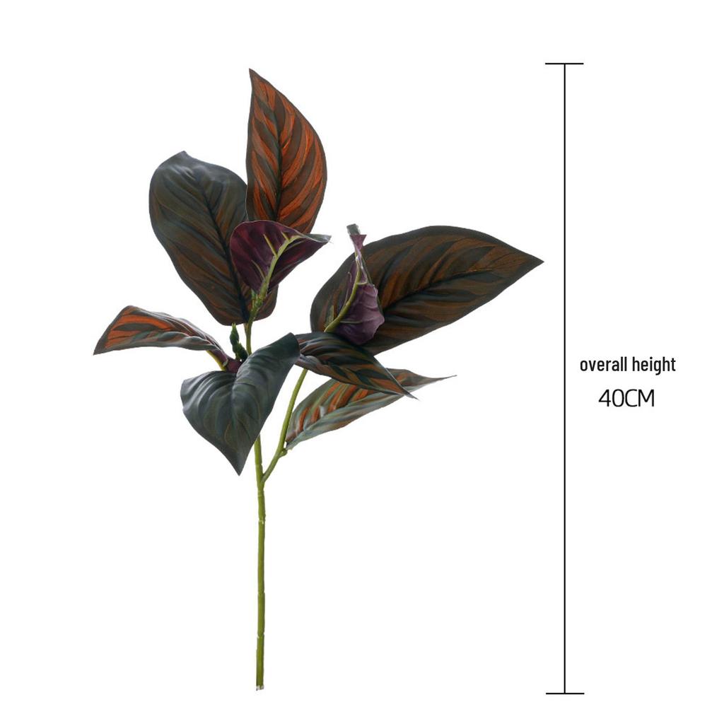 Purple-Backed Calathea Artificial Flower for Home & Wedding Décor