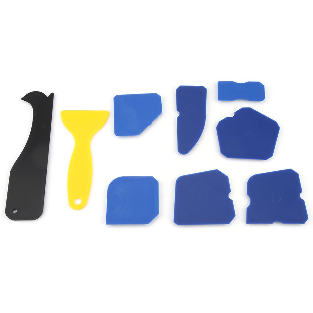 9pcs Set Silicone Sealant Remover Glass Scraper Grout Caulking Finishing Cleaning Tool Kit
