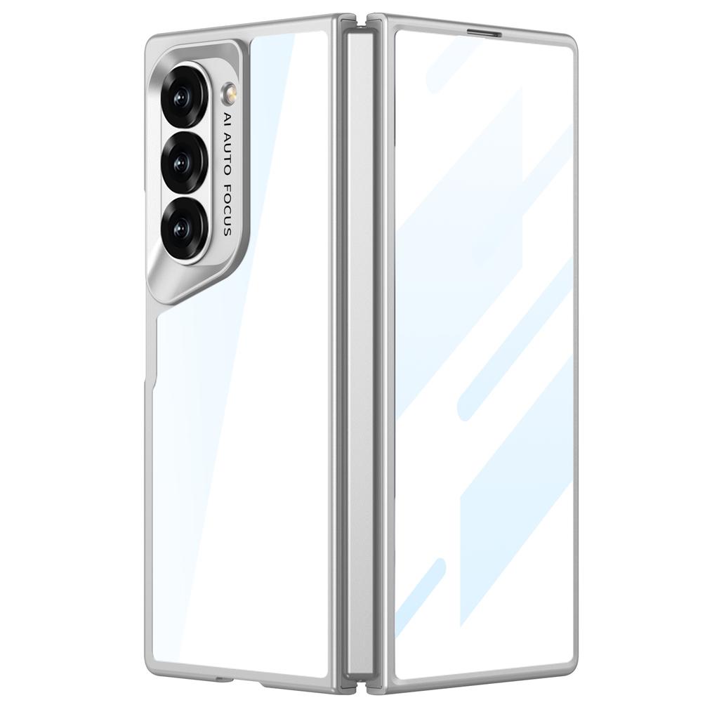 Clear Case for Samsung Galaxy Z Fold 6 Fold6 Front Screen HD Tempered Film Protection Shockproof Luxury Cover Anti-Scratch