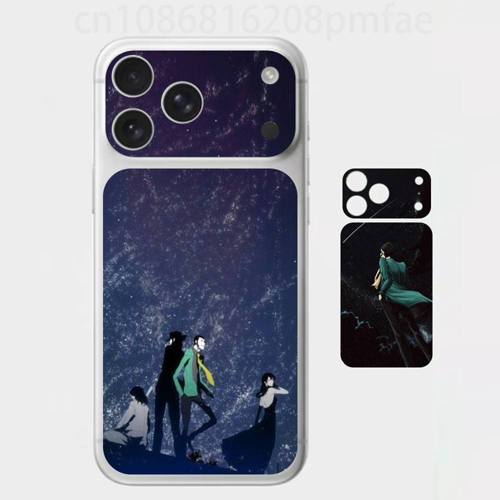 

Аниме L-Люпен III 3D наклейка на весь корпус для iPhone 17/Pro/Pro Max Цветная задняя защитная наклейка iPhone17promax